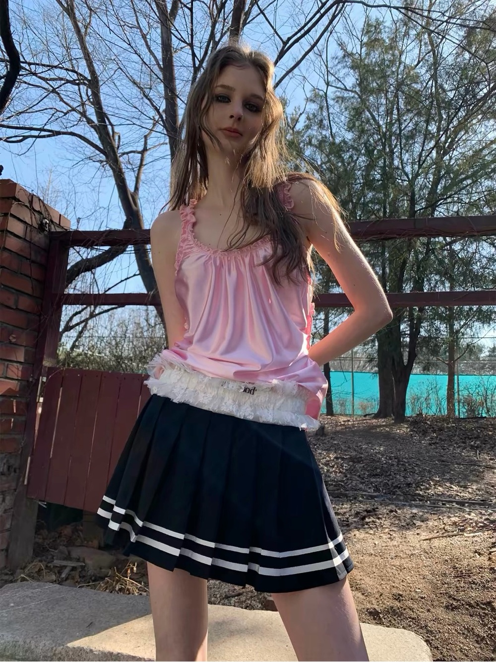 Universe Lace Floral Mesh Mini Skirt Size S